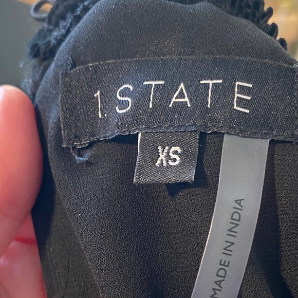 STATE Black Ruffled Mini Dress - Picture 2 of 8